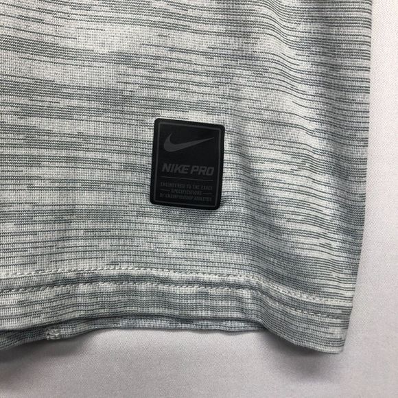 Nike Pro Dri Fit Men Athletic Training T-Shirt Tee Size Large Gray M113 -2 - Picture 12 of 15